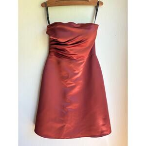 Bill Levkoff Classics Womens Strapless Party‎ Dress Fit & Flare Cinnamon Size 8